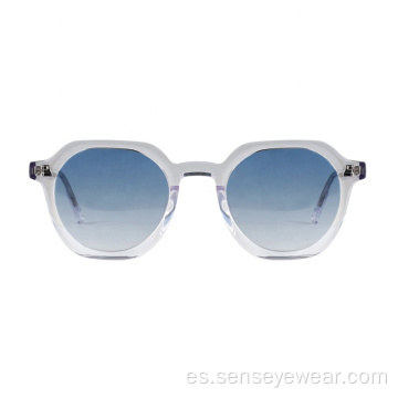 Gafas de sol de acetato de acetato de bisel UV400 para mujeres para mujeres